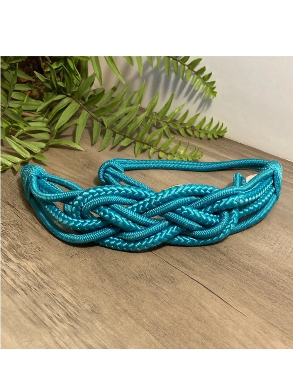 Vintage Braided Rope Stretch Belt 80s Glam